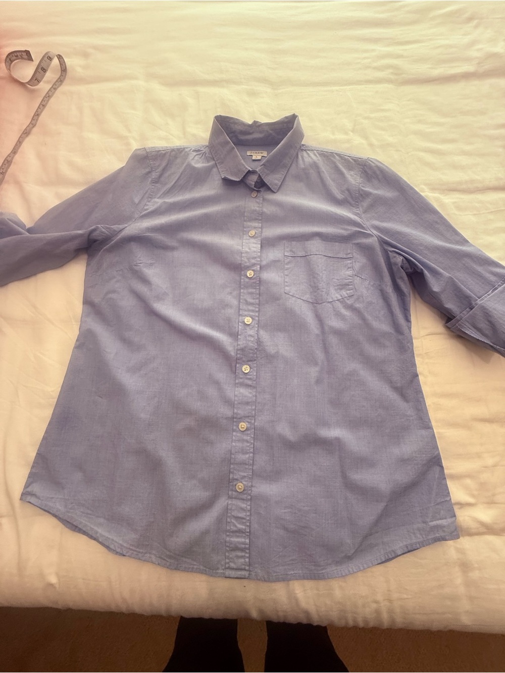 J. Crew Women's Light Blue Button-Down Shirt
